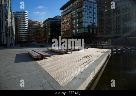 Paddington Basin neue Entwicklung Junction Regent und Grand Union Canal Stockfoto