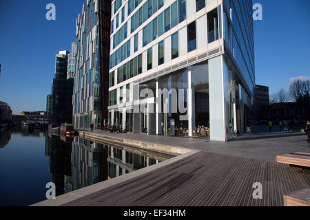 Paddington Basin neue Entwicklung Junction Regent und Grand Union Canal Stockfoto