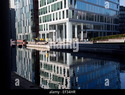 Paddington Basin neue Entwicklung Junction Regent und Grand Union Canal Stockfoto