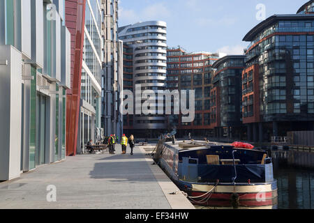 Paddington Basin neue Entwicklung Junction Regent und Grand Union Canal Stockfoto