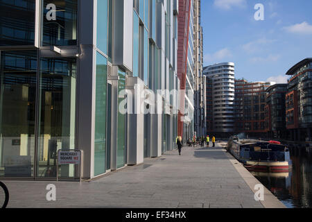 Paddington Basin neue Entwicklung Junction Regent und Grand Union Canal Stockfoto