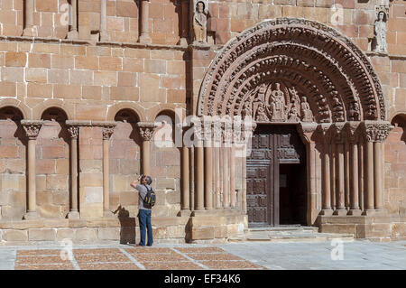 Die Kirche Santo Domingo. Soria. Castilla y León. Spanien. Stockfoto