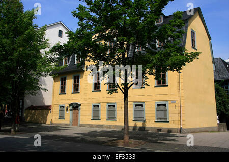 Das Schiller-Haus befindet sich in Weimar, Schiller-Straße 12. Schiller, kaufte es im März 1802. Am 29. April 1802 zog Schiller mit seiner Familie in das Haus. Foto: Klaus Nowottnick Datum: 26. Juli 2014 Stockfoto