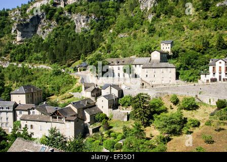 Sainte-Enimie ist eine französische Gemeinde im Département Lozère in Südfrankreich. Es wurde im 7. Jahrhundert von Énimie, gegründet, die Sta Stockfoto