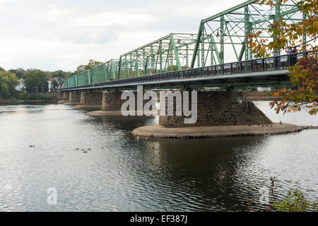 New Hope Lambertville Mautbrücke in New Jersey Stockfoto