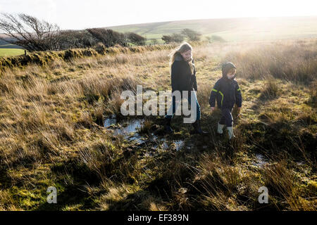 Wanderungen North Devon Stockfoto