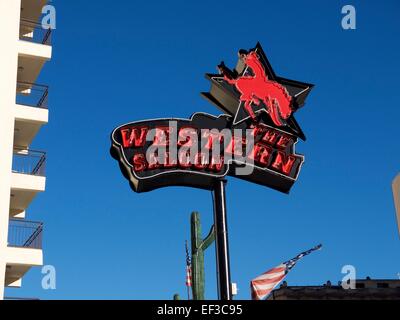 Der Western Saloon Bar Zeichen Stockfoto