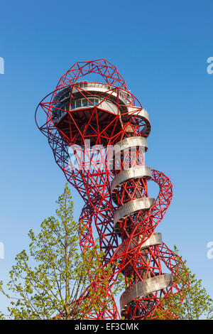 England, London, Stratford, Queen Elizabeth Olympic Park, ArcelorMittal Orbit Skulptur Stockfoto