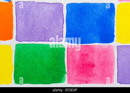 Handgemalte Blöcke des Aquarells von Fotografen gemacht. Stockfoto