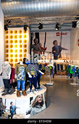 Kopenhagen, Dänemark. 26. Januar 2015. LEGO Wear Stand auf der Copenhagen International Fashion Fair für Kinder (CIFF KIDS), in denen sie präsentiert ihre Kollektion "Meinte zu tragen". Bildnachweis: OJPHOTOS/Alamy Live-Nachrichten Stockfoto