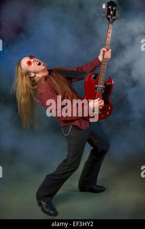 Gitarrist rocking out Stockfoto