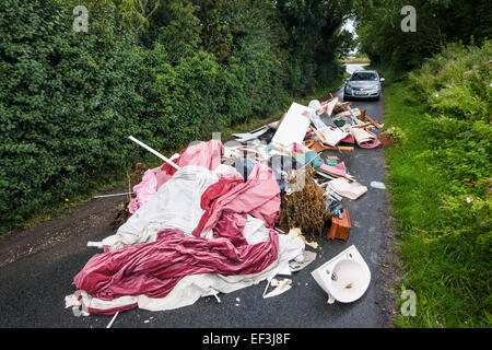 England, Sussex, fliegen auf kleine Landstraße kippen Stockfoto