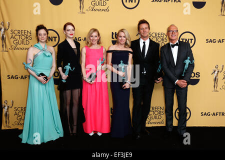 Schauspieler kommen an den 21. annual Screen Actors Guild Awards - SAG Awards - in Los Angeles, USA, am 25. Januar 2015. Foto: Hubert Boesl/Dpa - NO-Draht-Dienst- Stockfoto