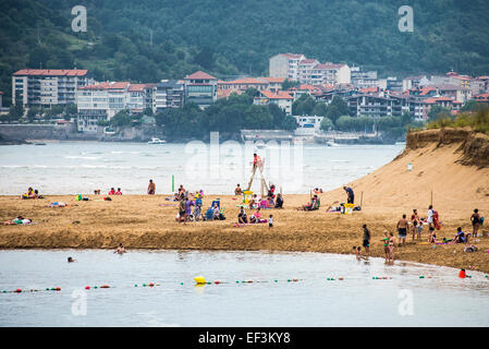 Laga-Strand im Biosphärenreservat Urdaibai, Biskaya, Baskenland, Spanien Stockfoto