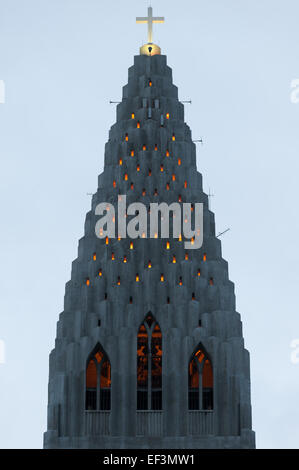 Hallgrímskirkja (Hallgrim der Kirche), Reykjavik, Island Stockfoto