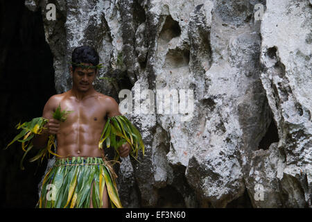 Französisch-Polynesien, Austral-Inseln (aka The Tuha'a Pae), Tupua'i Inseln, Insel Rurutu. Stockfoto