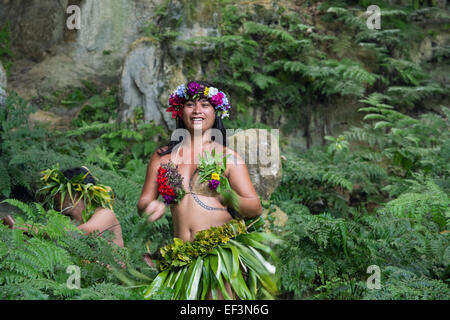 Französisch-Polynesien, Austral-Inseln (aka The Tuha'a Pae), Tupua'i Inseln, Insel Rurutu. Stockfoto