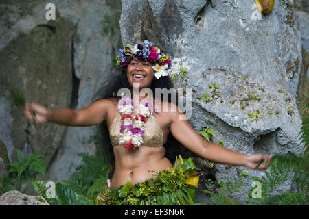 Französisch-Polynesien, Austral-Inseln (aka The Tuha'a Pae), Tupua'i Inseln, Insel Rurutu. Stockfoto