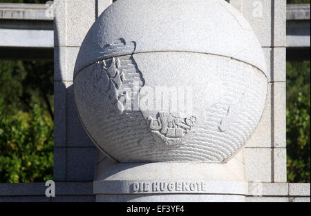 Detail der Hugenotten-Denkmal am Franschhoek in Südafrika Stockfoto