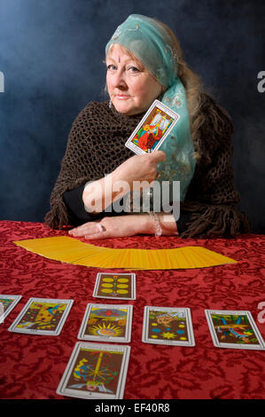 Tarot Card-reader Stockfoto