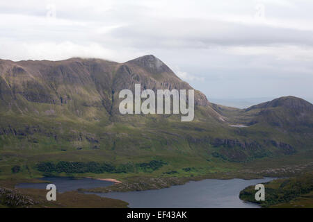 Cul Mor von Stac Pollaidh Inverpolly National Nature Reserve Assynt in der Nähe von Ullapool Schottland Stockfoto