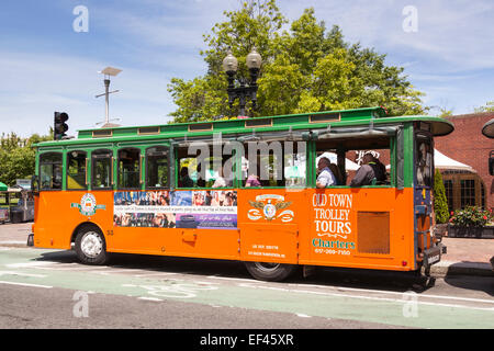 Old Town Trolley Tours Sightseeing Stadtbus, Boston, Massachusetts, USA Stockfoto