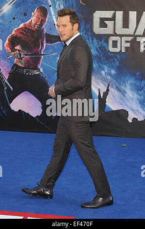 UK-Premiere von "Guardians of the Galaxy" statt in den Kinos Empire - Ankünfte mit: Chris Pratt wo: London, Vereinigtes Königreich bei: 23. Juli 2014 Stockfoto