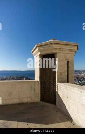 Basilique Notre Dame De La Gard Wachturm Stockfoto