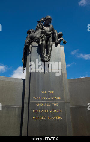 Shakespeare-Denkmal Philadelphia PA Stockfoto