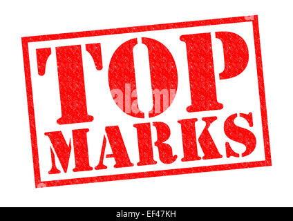 TOP Marken roten Stempel auf einem weißen Hintergrund. Stockfoto
