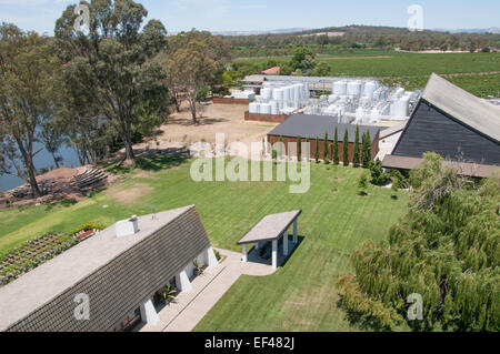 Michelton Winery, neben den Goulburn River in central Victoria Stockfoto