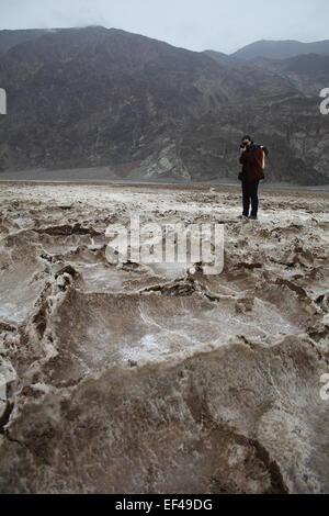 Badlands in Death Valley Nationalpark, Kalifornien Foto von Jen Lombardo Stockfoto