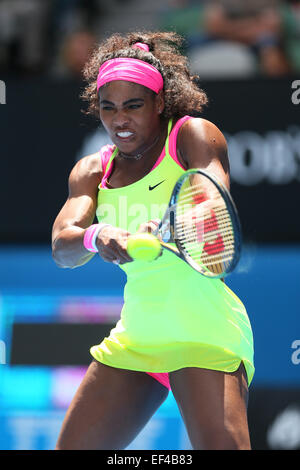 Melbourne, Australien. 26. Januar 2015. Serena Williams (USA) Tennis: 2015 Australian Open Tennisturnier Frauen Einzel Runde 4 in Melbourne, Australien. Bildnachweis: Yohei Osada/AFLO SPORT/Alamy Live-Nachrichten Stockfoto