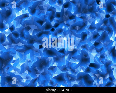 3D Render des abstrakten Graphoc blau low-Poly Hintergrundtextur Stockfoto