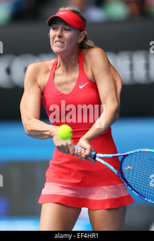 Melbourne, Australien. 27. Januar 2015. Maria Sharapova (RUS) Tennis: 2015 Australian Open Tennisturnier Frauen Einzel-Viertelfinale in Melbourne, Australien. Bildnachweis: Yohei Osada/AFLO SPORT/Alamy Live-Nachrichten Stockfoto