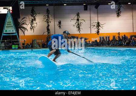 Boot Düsseldorf 2015 - die weltweit größte Segel- und Wasser Sport-Ausstellung. 25. Januar 2015 in Düsseldorf. Indoo Stockfoto