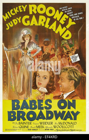 Babes on Broadway - Mickey Rooney; Judy Garland - Filmplakat Stockfoto