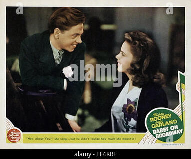 Babes on Broadway - Mickey Rooney; Judy Garland - Filmplakat Stockfoto