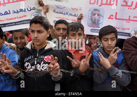 Gaza-Stadt, Gazastreifen, Palästinensische Gebiete. 27. Januar 2015. Bildnachweis: ZUMA Press, Inc./Alamy Live-Nachrichten Stockfoto