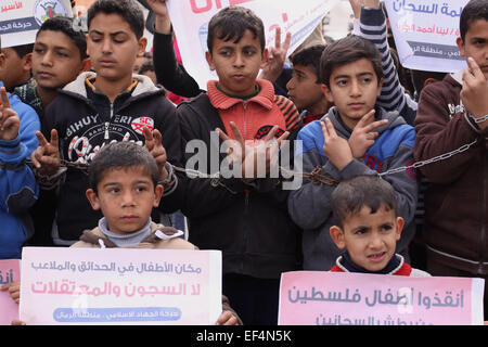 Gaza-Stadt, Gazastreifen, Palästinensische Gebiete. 27. Januar 2015. Bildnachweis: ZUMA Press, Inc./Alamy Live-Nachrichten Stockfoto