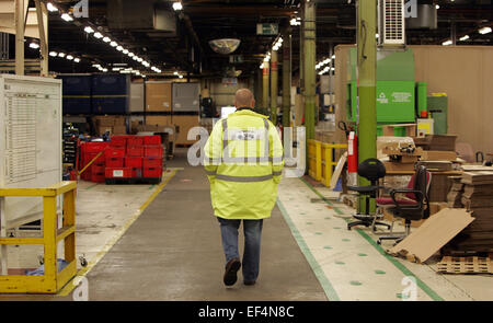 Sit-in Workersof Visteon Werk in West Belfast, 7. April 2009. Visteon Teile Automobilfabrik in West Belfast schließt mit der Stockfoto