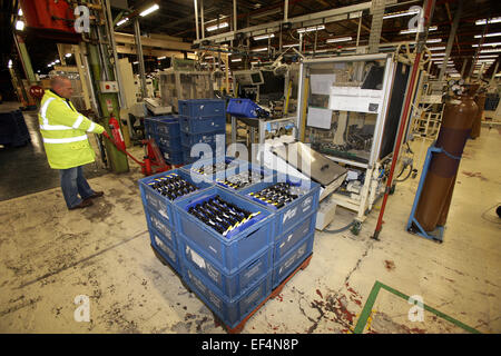 Sit-in Workersof Visteon Werk in West Belfast, 7. April 2009. Visteon Teile Automobilfabrik in West Belfast schließt mit der Stockfoto