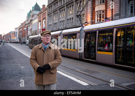 Stadtzentrum Dublins Straßenbahnen in der Republik Irland.  Bildnachweis: Euan Cherry Stockfoto