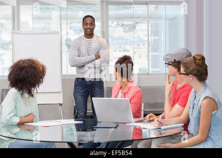 Mode-Studenten einen Vortrag Stockfoto