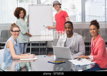 Mode-Studenten einen Vortrag Stockfoto