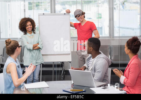 Mode-Studenten einen Vortrag Stockfoto