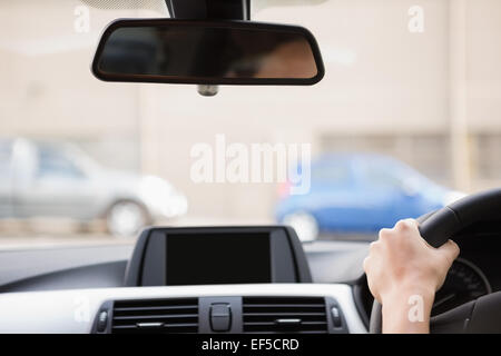 Nahaufnahme von einem Spiegel der hinteren Ansicht Stockfoto