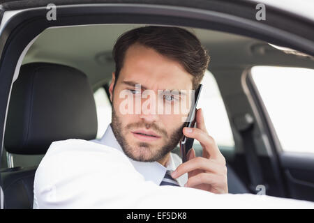 Ernst Kaufmann am Telefon Stockfoto