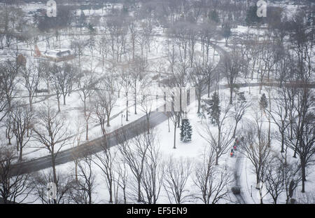 Manhattan, New York, USA. 26. Januar 2015. Central Park als ein Schneesturm kommt in New York City, Montag, 26. Januar 2015. © Bryan Smith/ZUMA Draht/Alamy Live-Nachrichten Stockfoto