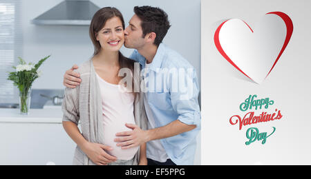 Zusammengesetztes Bild von niedlichen Valentines paar Stockfoto